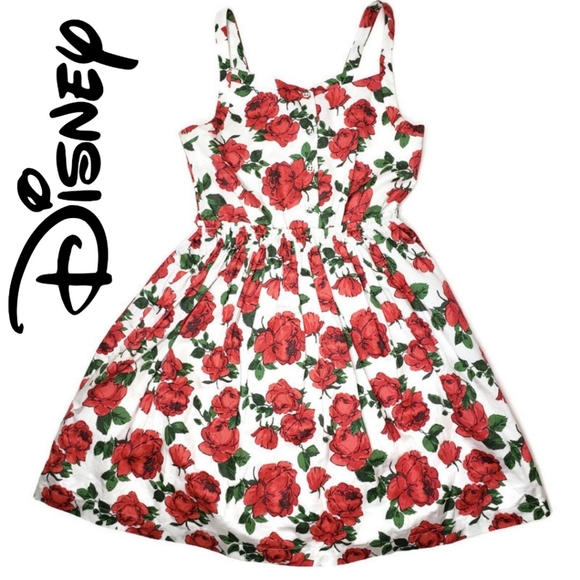 Disney Other - Disneys beauty and the beast red rose dress 10-12